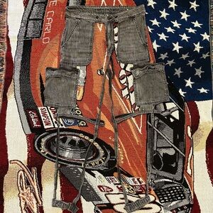 DIY American Eagle Denim Thong Cargo Joggers (8)